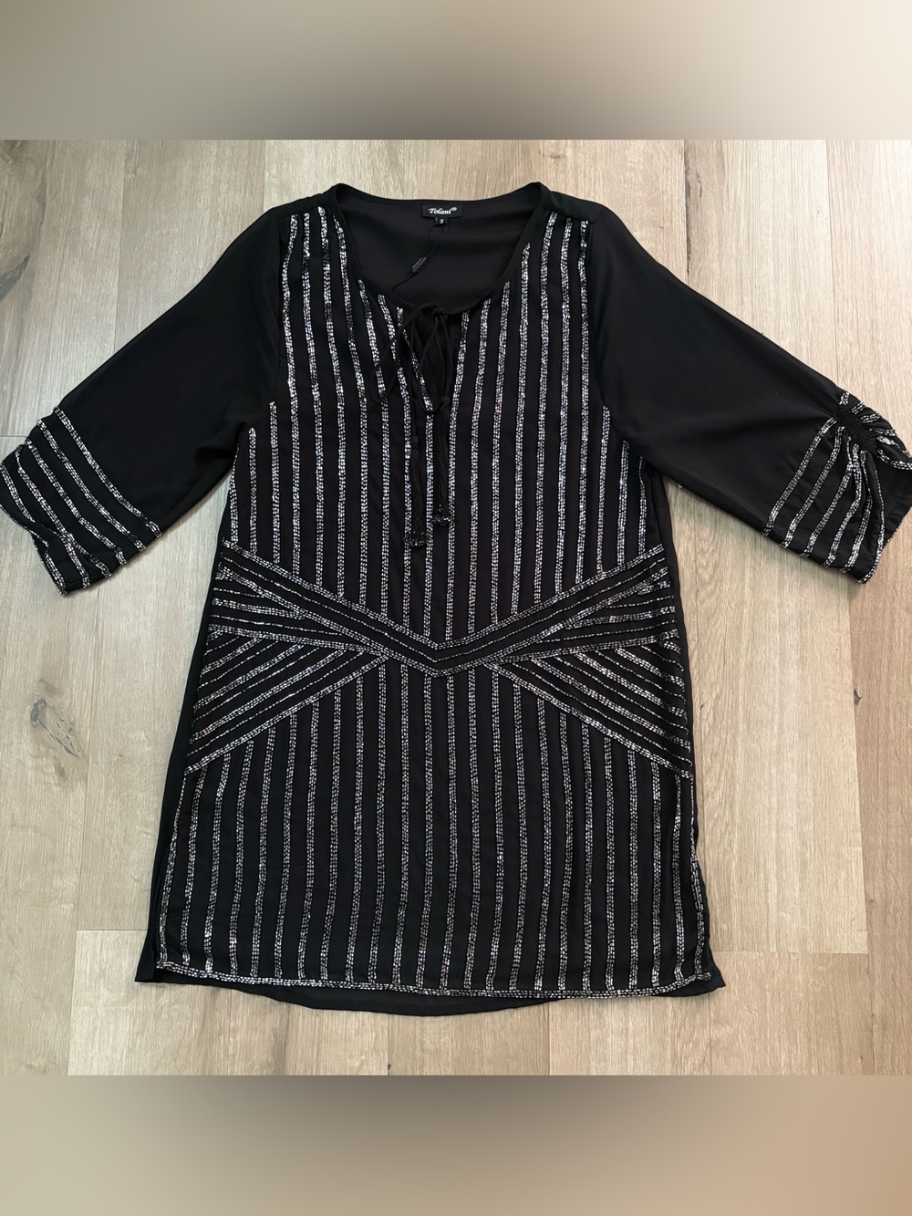NWT Women’s Tolani Sasha Beaded Tunic Dress - Size S (Retail $178)